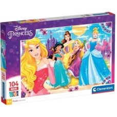 Clementoni Supercolor Maxi - Disney Princess, Puzzle(104 Teile)
