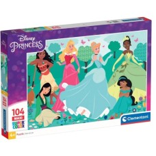 Clementoni Supercolor Maxi - Disney Princess, Puzzle(104 Teile)
