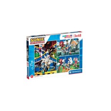Clementoni Supercolor - Sonic, Puzzle(3x 48 Teile)