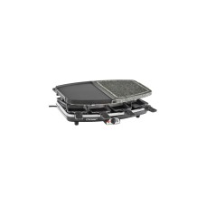 Cloer Raclettegrill 6435 mit Naturstein und Aluminium-Druckgussplatte(grau/schwarz)