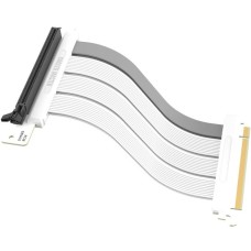 Cooler Master Riser Cable PCIe 4.0 x16, Verlängerungskabel(weiß/grau, 20cm, Outlet)