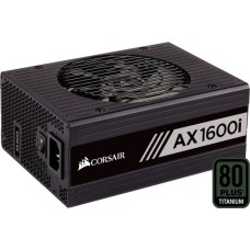 Corsair AX1600i, PC-Netzteil(schwarz, 10x PCIe, Kabelmanagement, 1600 Watt)