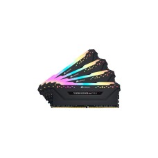 Corsair DIMM 128 GB DDR4-3000 (4x 32 GB) Quad-Kit, Arbeitsspeicher(schwarz, CMW128GX4M4D3000C16, Vengeance RGB PRO, INTEL XMP)