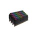 Corsair DIMM 128 GB DDR4-3600 (4x 32 GB) Quad-Kit, Arbeitsspeicher(schwarz, CMT128GX4M4D3600C18, Dominator Platinum RGB, INTEL XMP)