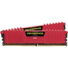 Corsair DIMM 16 GB DDR4-3200 (2x 8 GB) Dual-Kit, Arbeitsspeicher(rot, CMK16GX4M2B3200C16R, Vengeance LPX, INTEL XMP)