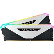 Corsair DIMM 32 GB DDR4-3200 (2x 16 GB) Dual-Kit, Arbeitsspeicher(weiß, CMN32GX4M2Z3200C16W, Vengeance RGB RT, INTEL XMP)