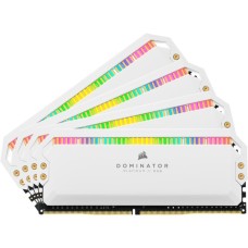 Corsair DIMM 32 GB DDR4-3200 (4x 8 GB) Quad-Kit, Arbeitsspeicher(weiß, CMT32GX4M4E3200C16W, Dominator Platinum RGB, INTEL XMP)