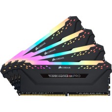 Corsair DIMM 32 GB DDR4-3200 (4x 8 GB) Quad-Kit, Arbeitsspeicher(schwarz, CMW32GX4M4C3200C16, Vengeance RGB PRO, INTEL XMP)