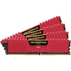 Corsair DIMM 64 GB DDR4-2133 (4x 16 GB) Quad-Kit, Arbeitsspeicher(rot, CMK64GX4M4A2133C13R, Vengeance LPX, INTEL XMP)