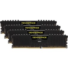 Corsair DIMM 64 GB DDR4-2400 (4x 16 GB) Quad-Kit, Arbeitsspeicher(schwarz, CMK64GX4M4A2400C14, Vengeance LPX, INTEL XMP)