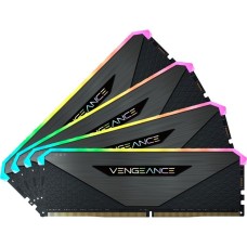 Corsair DIMM 64 GB DDR4-3600 (4x 16 GB) Quad-Kit, Arbeitsspeicher(schwarz, CMN64GX4M4Z3600C18, Vengeance RGB RT, INTEL XMP)