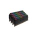 Corsair DIMM 64 GB DDR4-3600 (4x 16 GB) Quad-Kit, Arbeitsspeicher(schwarz, CMT64GX4M4Z3600C16, Dominator Platinum RGB, INTEL XMP)