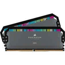 Corsair DIMM 64 GB DDR5-6000 (2x 32 GB) Dual-Kit, Arbeitsspeicher(grau, CMT64GX5M2B6000Z30, Dominator Platinium RGB)