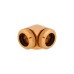 Corsair Hydro X Series XF Hardline-90°-Armatur, AD 14 mm, Doppelpack, Verbindung(gold, 2 Stück)