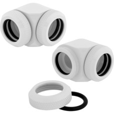 Corsair Hydro X Series XF Hardline-90°-Armatur, AD 14 mm, Doppelpack, Verbindung(weiß, 2 Stück)