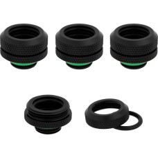 Corsair Hydro X Series XF Hardline-Armatur, AD 14 mm, Viererpack, Verbindung(schwarz, 4 Stück)