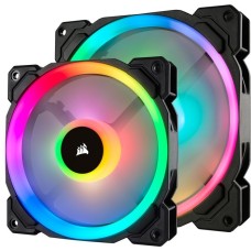 Corsair LL140 RGB PWM, Gehäuselüfter(2er Pack, inkl. Controller Lighting Node PRO)