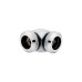 Corsair XF Hardline 90° 12mm OD Fitting Twin Pack, Verbindung(chrom, kompatibel mit 12 mm OD-Hardline Tubing)