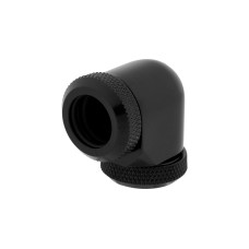 Corsair XF Hardline 90° 12mm OD Fitting Twin Pack, Verbindung(schwarz, kompatibel mit 12 mm OD-Hardline Tubing)