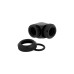 Corsair XF Hardline 90° 12mm OD Fitting Twin Pack, Verbindung(schwarz, kompatibel mit 12 mm OD-Hardline Tubing)