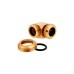 Corsair XF Hardline 90° 12mm OD Fitting Twin Pack, Verbindung(gold, kompatibel mit 12 mm OD-Hardline Tubing)