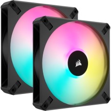 Corsair iCUE AF140 RGB ELITE 140-mm-PWM, Gehäuselüfter(schwarz, 2er Pack, inkl. Controller)