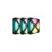 Corsair iCUE LINK QX120 RGB 120-mm-PWM-Lüfter, Gehäuselüfter(schwarz, Starter-Kit)