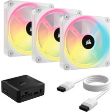 Corsair iCUE LINK QX120 RGB 120-mm-PWM-Lüfter, Gehäuselüfter(weiß, Starter-Kit)