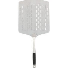 Cozze Pizzaschaufel mit Löchern, 30 x 30cm, Grillbesteck(aluminium/schwarz)