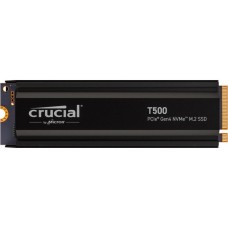 Crucial T500 1 TB, SSD(schwarz, PCIe 4.0 x4, NVMe, M.2 2280, mit Kühlkörper)