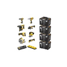 DEWALT Akku-Kombopack DCK865P4T, 18Volt, Schlagbohrschrauber(gelb/schwarz, 8 Akku-Maschinen, 4x Li-Ionen XR Akku 5,0Ah)