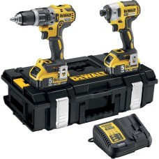 DEWALT Akku-Schlagbohrschrauber DCK266P2 Set, 18V, 2-tlg.(gelb/schwarz, 2x Akku 5Ah inkl. Akku-Schlagschrauber, in Tough Box)