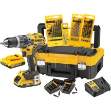 DEWALT Akku-Schlagbohrschrauber Set DCK796D2T, 18Volt(gelb/schwarz, 2x Li-Ion XR Akku 2,0Ah, 71-teiliges Zubehör-Set, in TSTAK Box I)