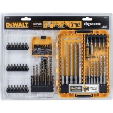 DEWALT Bit- und Bohrer-Set DT70760, EXTREME 2 HSS-G, Bohrer- & Bit-Satz(68-teilig, in TOUGHCASE)