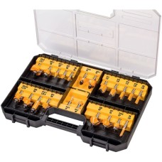 DEWALT Fräser-Set DT90017, 22-teilig(schwarz/gelb, 8mm Schaft)