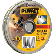 DEWALT Trennscheibe Edelstahl DT42340TZ, Ø 125mm(10 Stück, Bohrung 22,23mm, A 60 TBF)