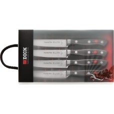 DICK Premier Plus Steakmesser-Set, Wellenschliff(schwarz/silber, 4-teilig)