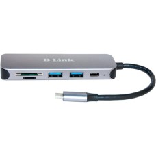 D-Link DUB-2325, Dockingstation(silber, USB-A, USB-C, SD- und microSD-Karten)