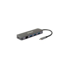 D-Link DUB-2334, Dockingstation(silber, USB-A, USB-C, RJ-45)