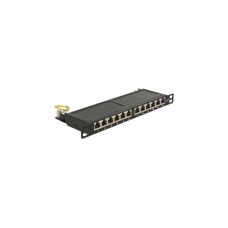 DeLOCK 10"Patchpanel 12P Cat.6A 0,5HE(schwarz)