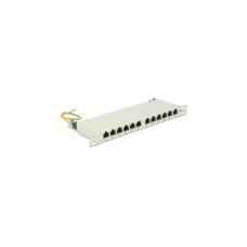 DeLOCK 10"Patchpanel 12P Cat.6A 0,5HE(grau)