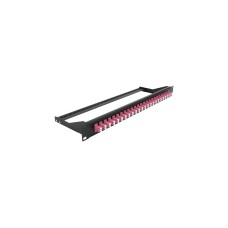 DeLOCK 19" LWL Patchpanel 24 Port LC Duplex(schwarz/violett, 1 HE)