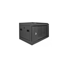 DeLOCK 25,4 cm (10")Netzwerkschrank mit Glastür, IT-Schrank(schwarz, 4 HE)