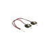 2x SATA 15Pin Buchse, Y-Kabel(schwarz/rot, 20cm)
