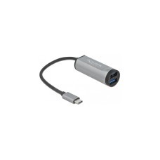 DeLOCK 2 Port USB 3.2 Gen 1 Hub mit USB Type-C Anschluss und SD + Micro SD Slot, USB-Hub(USB-C, SD, microSD)