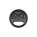 DeLOCK 3 Port Tisch-Hub 1x Typ-C - 2x Typ-A + HD-Audio, USB-Hub