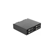 DeLOCK 5.25″ Wechselrahmen für 4 x 2.5″ U.2 NVMe SSD, Einbaurahmen(schwarz, mit abschließbaren Trays)