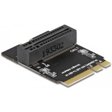 DeLOCK Adapter M.2 Key A+E Stecker zu Key M Slot gewinkelt mit Halterung, Schnittstellenkarte