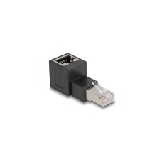 RJ-45 Buchse, Cat.6a(schwarz, 90° nach oben gewinkelt)