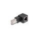 RJ-45 Buchse, Cat.6a(schwarz, 90° nach oben gewinkelt)
